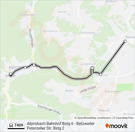 7409 Bus Line Map