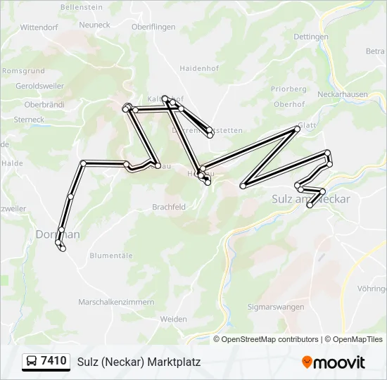 7410 Bus Line Map