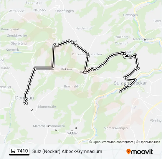 7410 Bus Line Map