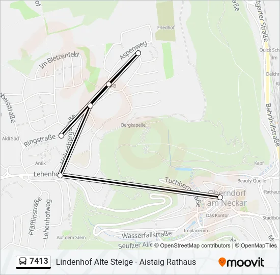7413 Bus Line Map