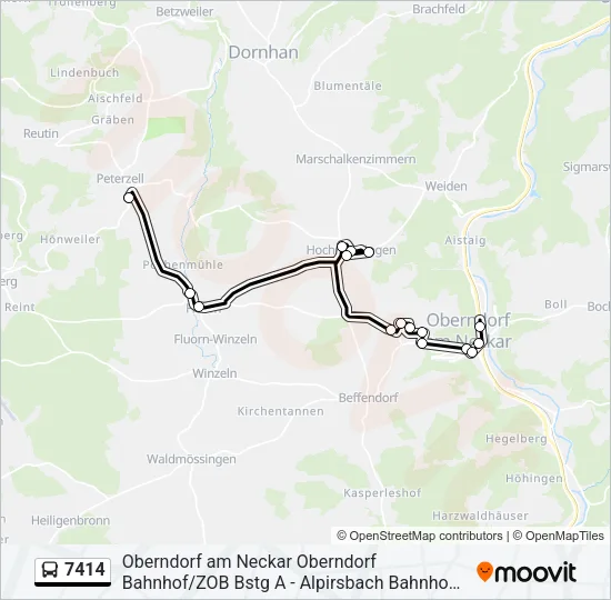7414 Bus Line Map