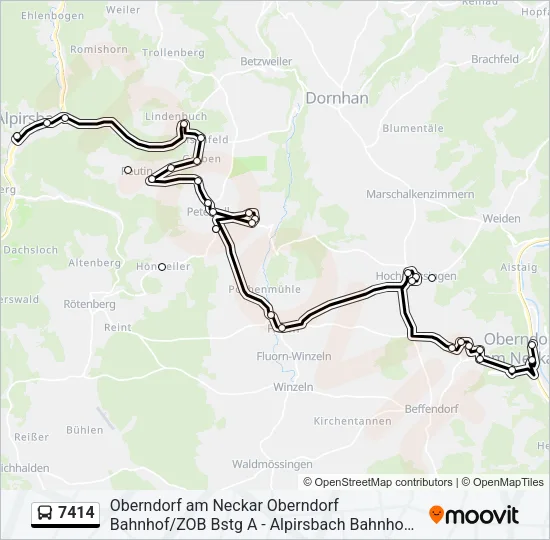 7414 Bus Line Map