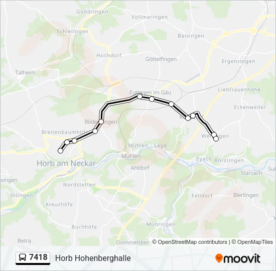 7418 Bus Line Map