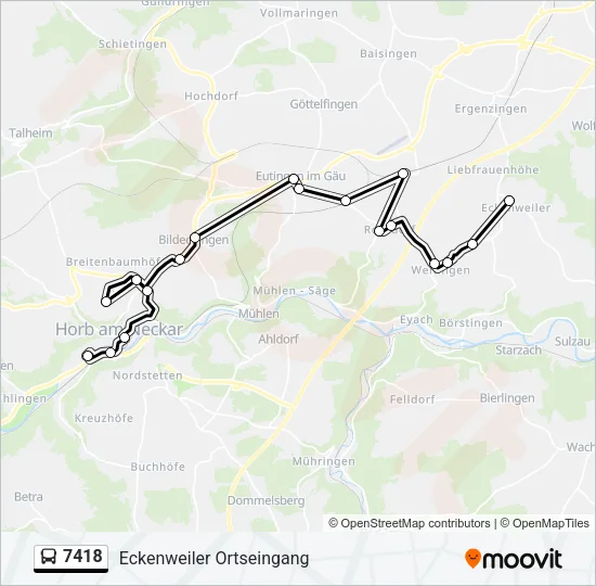 7418 Bus Line Map