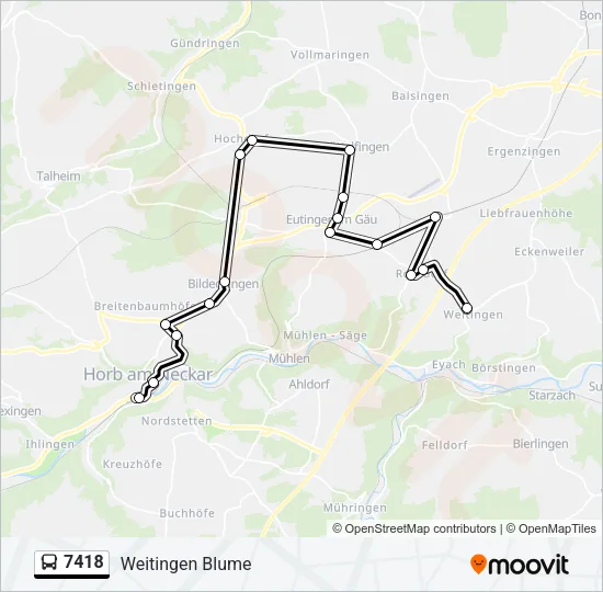 7418 Bus Line Map