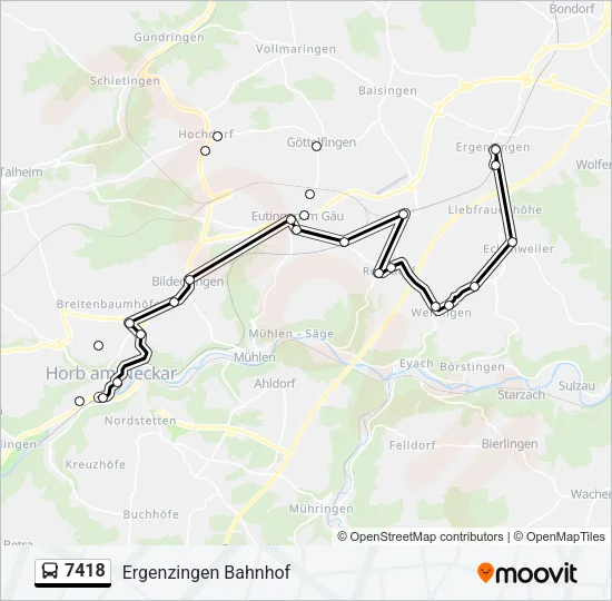 7418 Bus Line Map