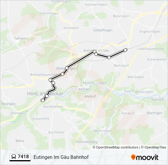 7418 Bus Line Map