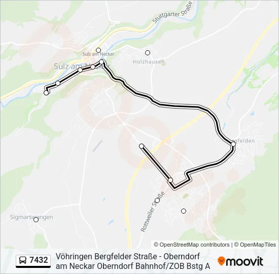 7432 Bus Line Map