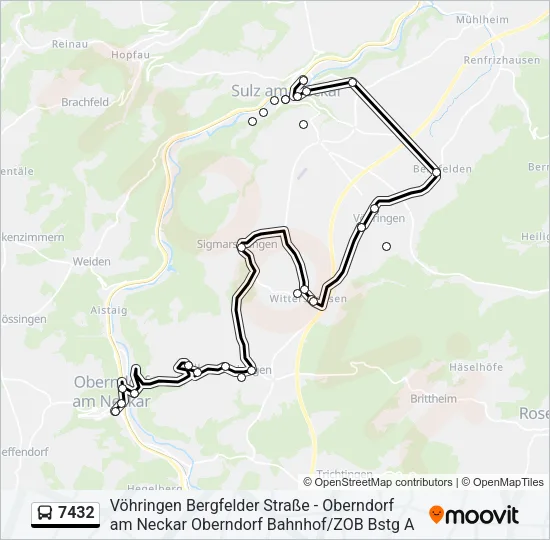 7432 Bus Line Map