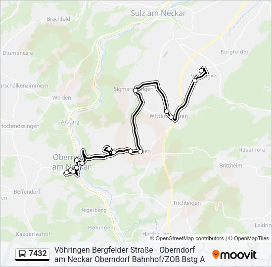 7432 Bus Line Map