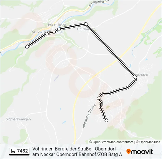 7432 Bus Line Map