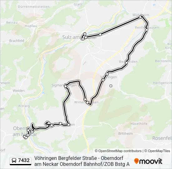 7432 Bus Line Map