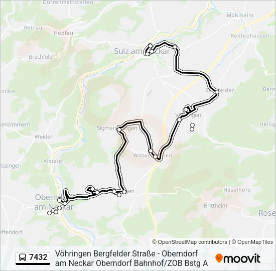 7432 Bus Line Map
