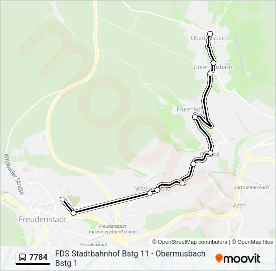 7784 Bus Line Map