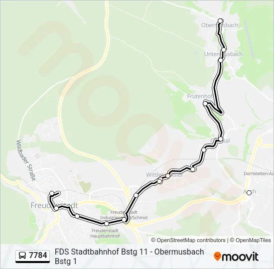 7784 Bus Line Map