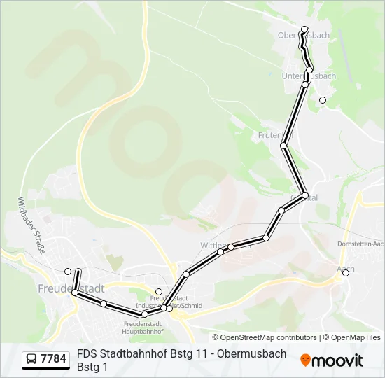 7784 Bus Line Map