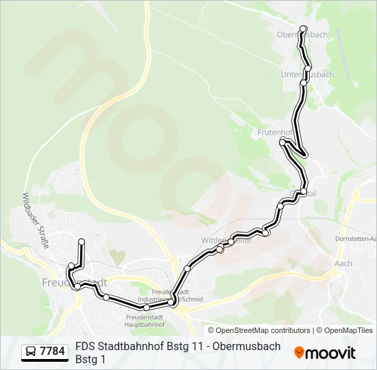 7784 Bus Line Map