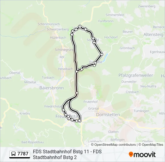 7787 Bus Line Map