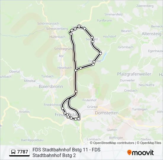 7787 Bus Line Map