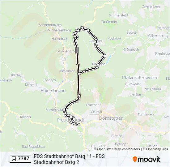 7787 Bus Line Map