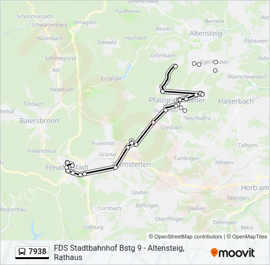 7938 Bus Line Map