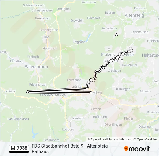 7938 Bus Line Map