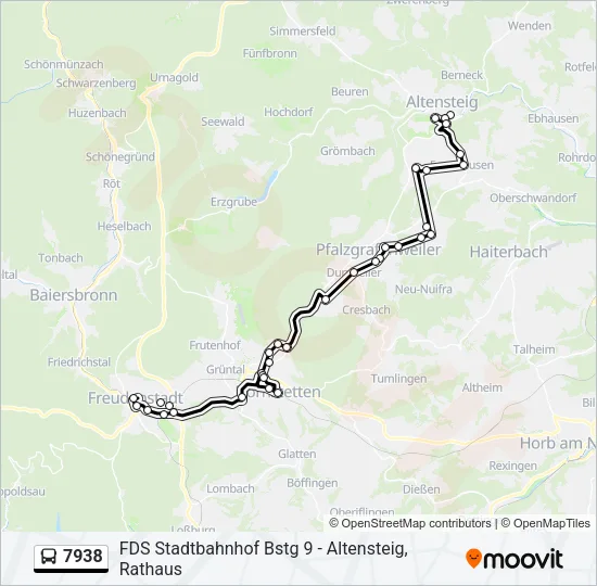 7938 Bus Line Map