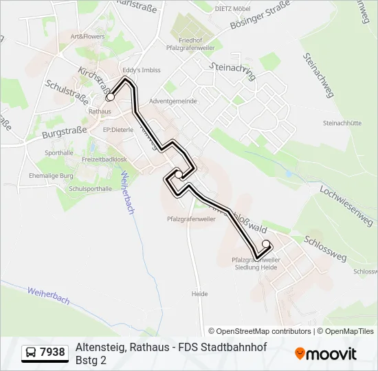 7938 Bus Line Map