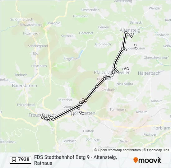 7938 Bus Line Map