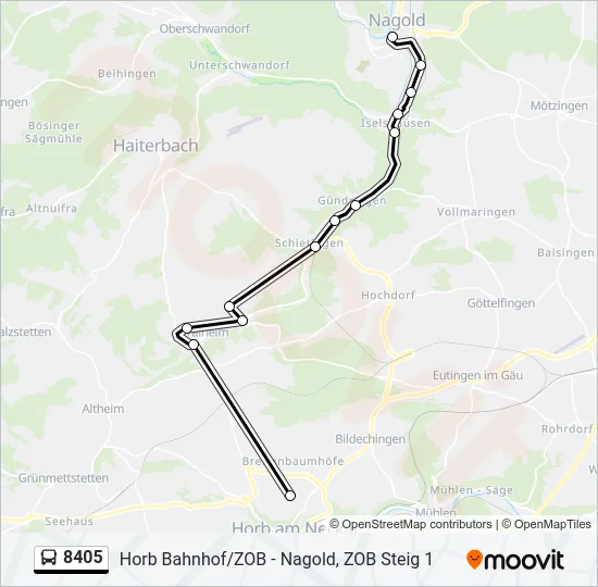 8405 Bus Line Map