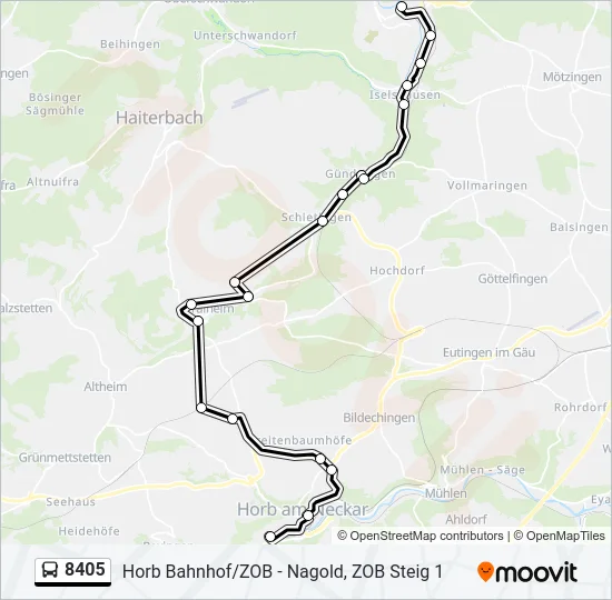 8405 Bus Line Map
