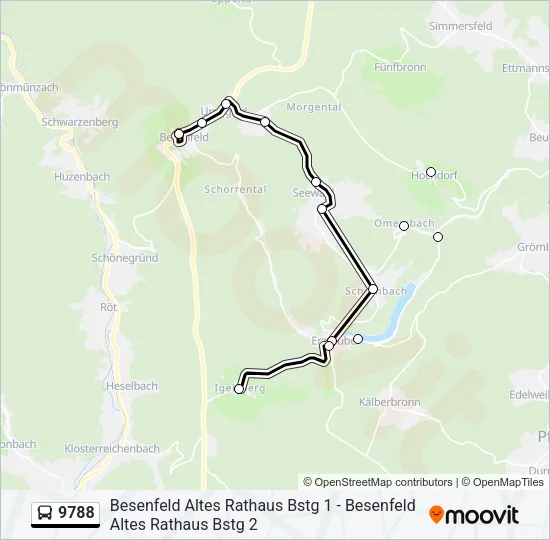 9788 Bus Line Map