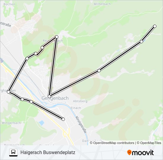 ZIMBUS 1 Bus Line Map