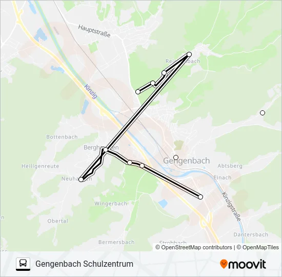 ZIMBUS 1 Bus Line Map