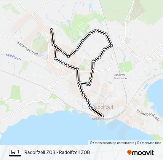 1 Bus Line Map