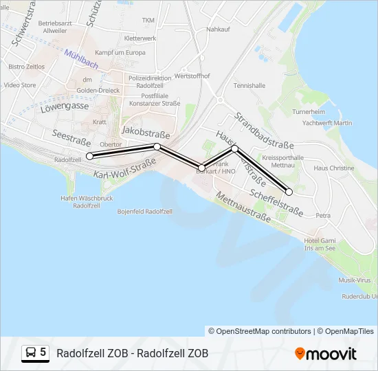 5 Bus Line Map