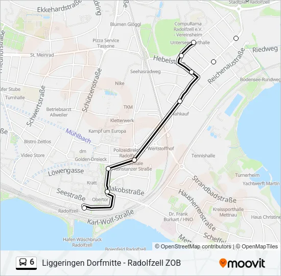 6 Bus Line Map