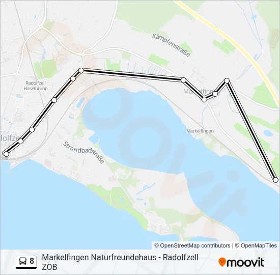 8 Bus Line Map