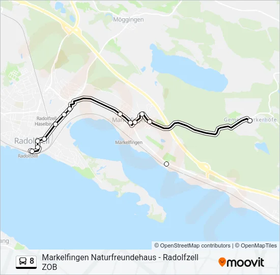 8 Bus Line Map