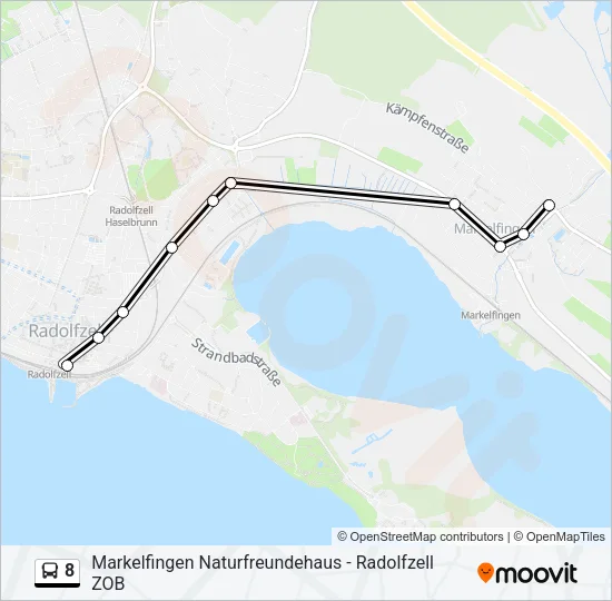 8 Bus Line Map