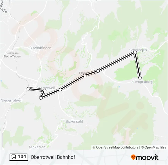 104 Bus Line Map