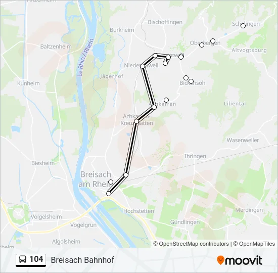 104 Bus Line Map