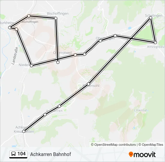 104 Bus Line Map