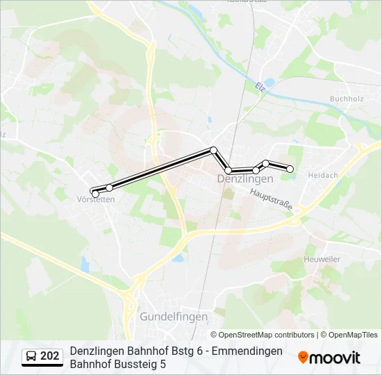 202 Bus Line Map