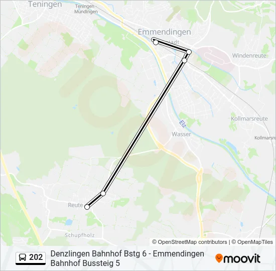 202 Bus Line Map