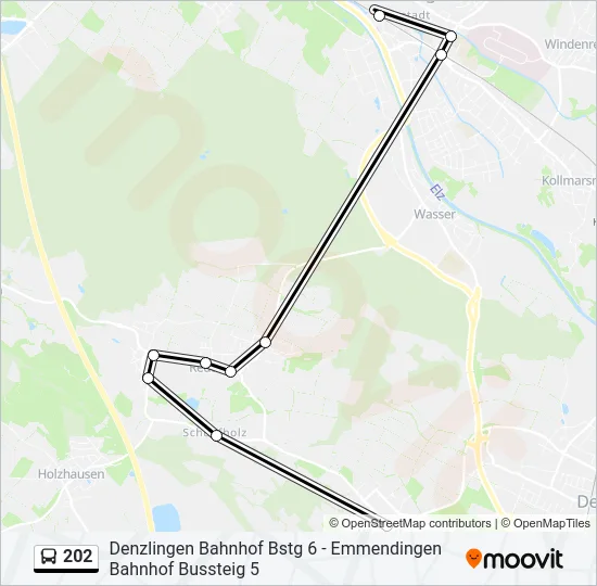 202 Bus Line Map