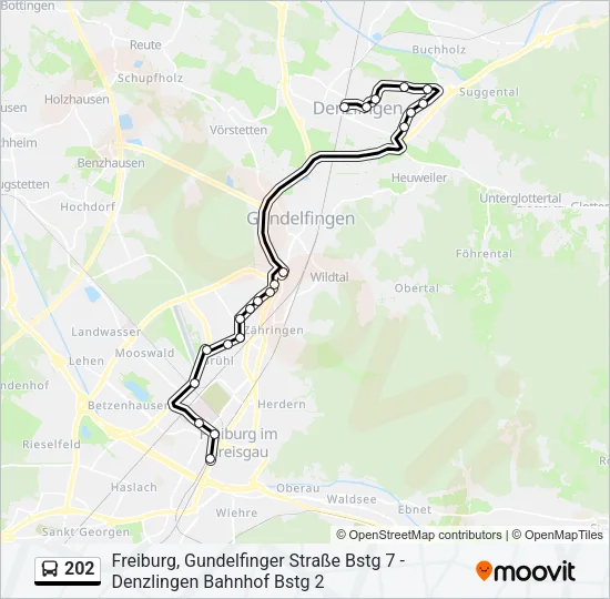 202 Bus Line Map