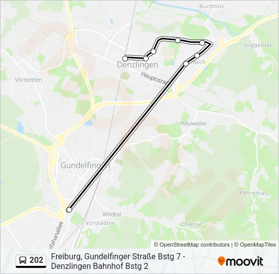 202 Bus Line Map