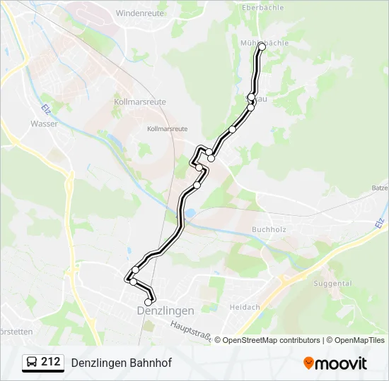212 Bus Line Map