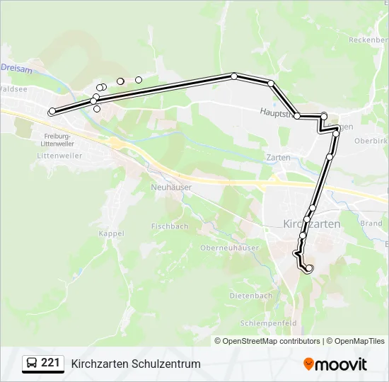 221 Bus Line Map